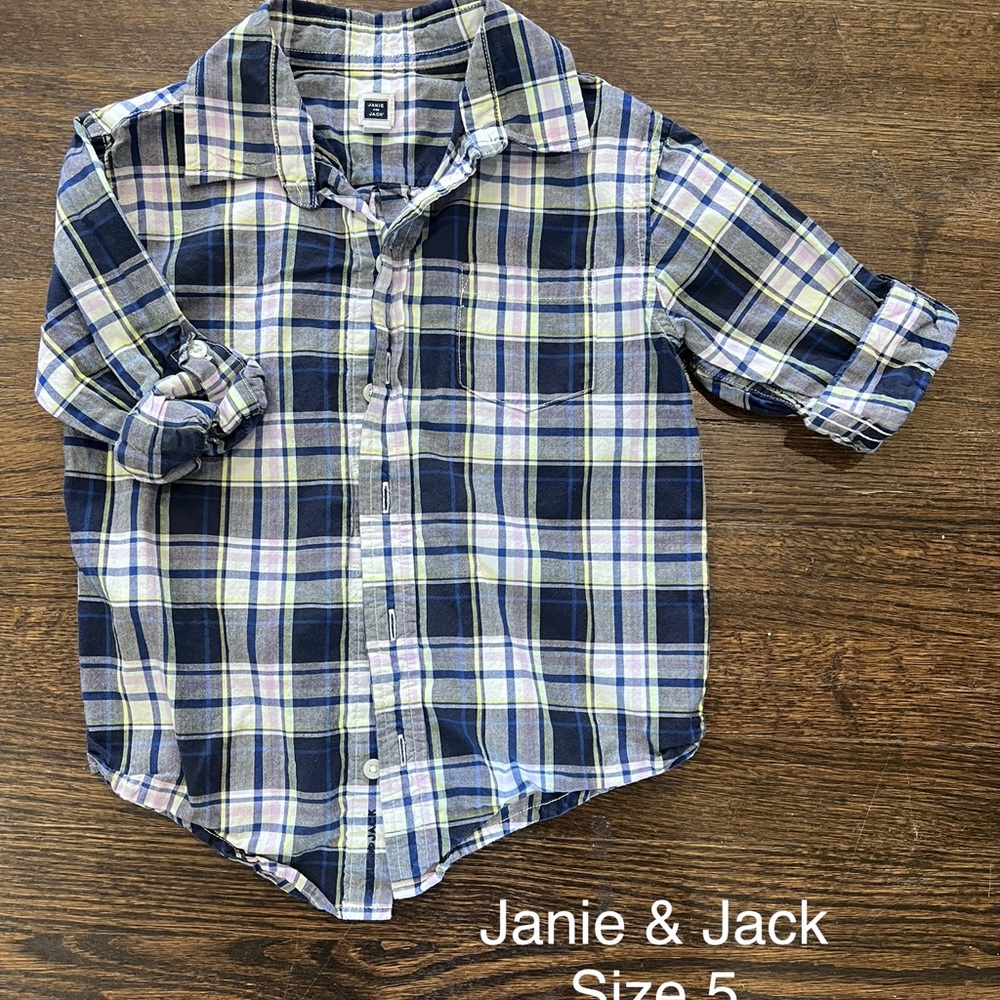 Janie & Jack long sleeves button up